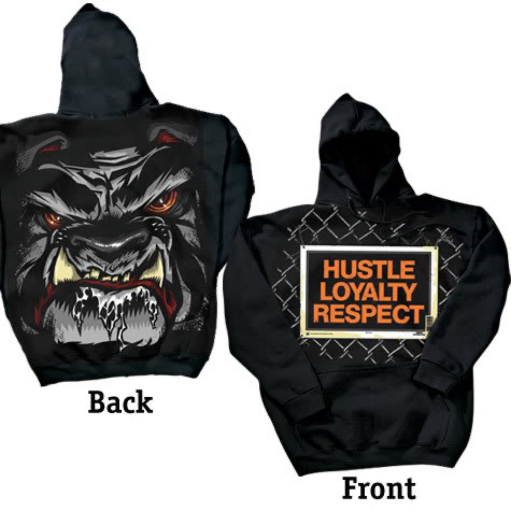 2008 beware of dog hoodie wwe authentic